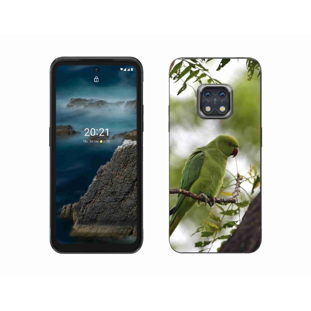Zselés borítás mmCase a Nokia XR20 készülékhez - zöld papagáj