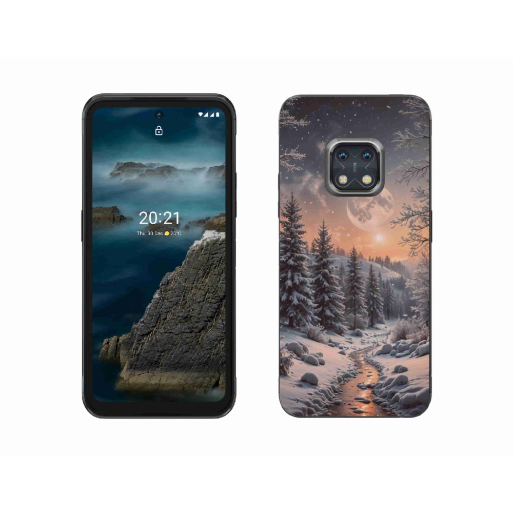 Zselés borítás mmCase a Nokia XR20 készülékhez - téli tájkép 2