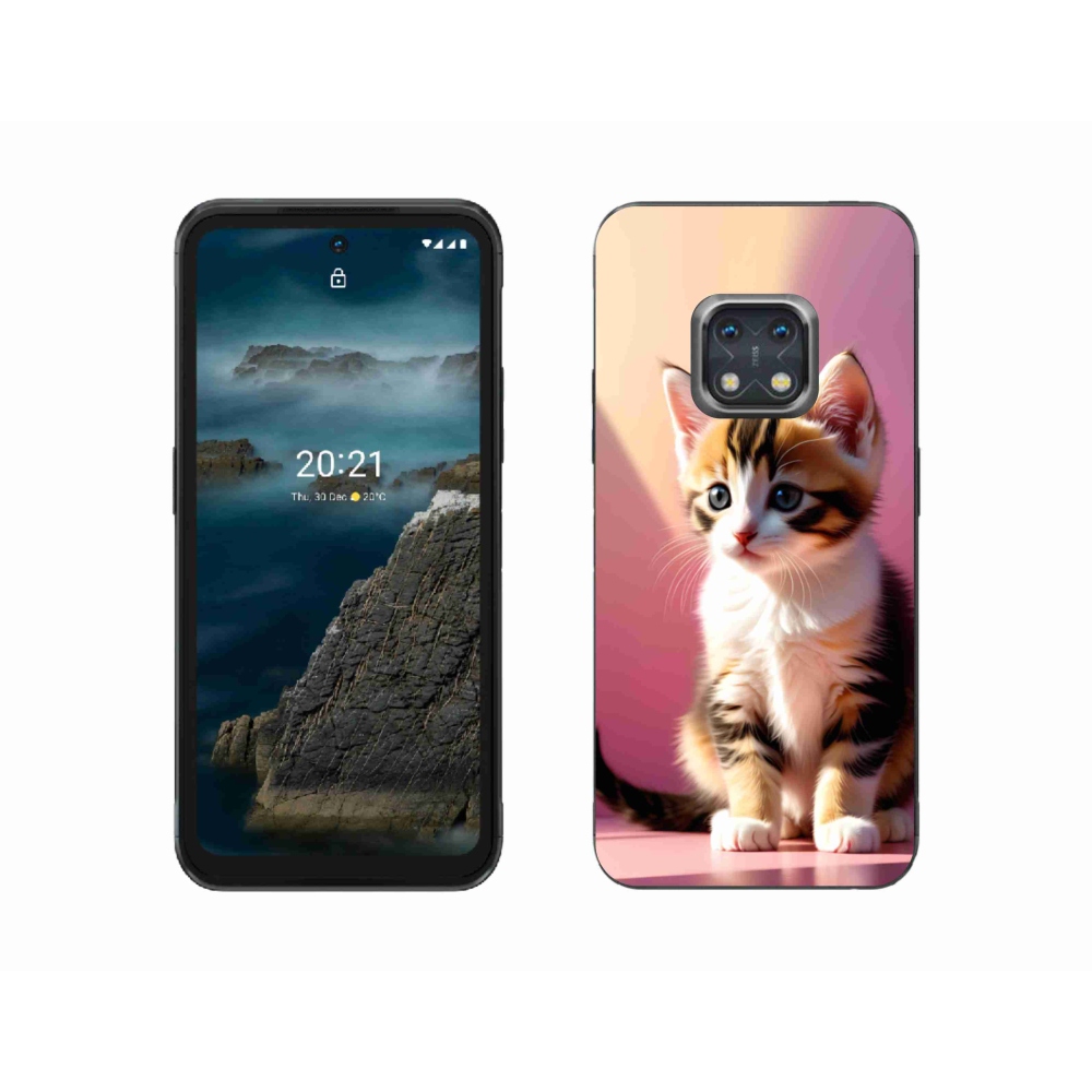 Zselés borítás mmCase a Nokia XR20 készülékhez - kíváncsi cica 2