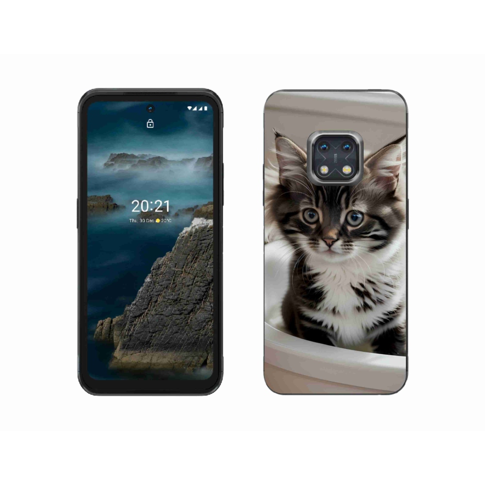 Zselés borítás mmCase a Nokia XR20 készülékhez - kíváncsi cica