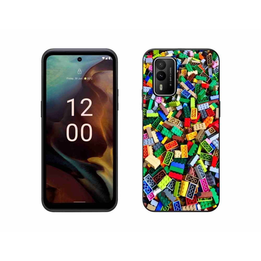 Zselés borítás mmCase a Nokia XR21 készülékhez - színes építőelemek