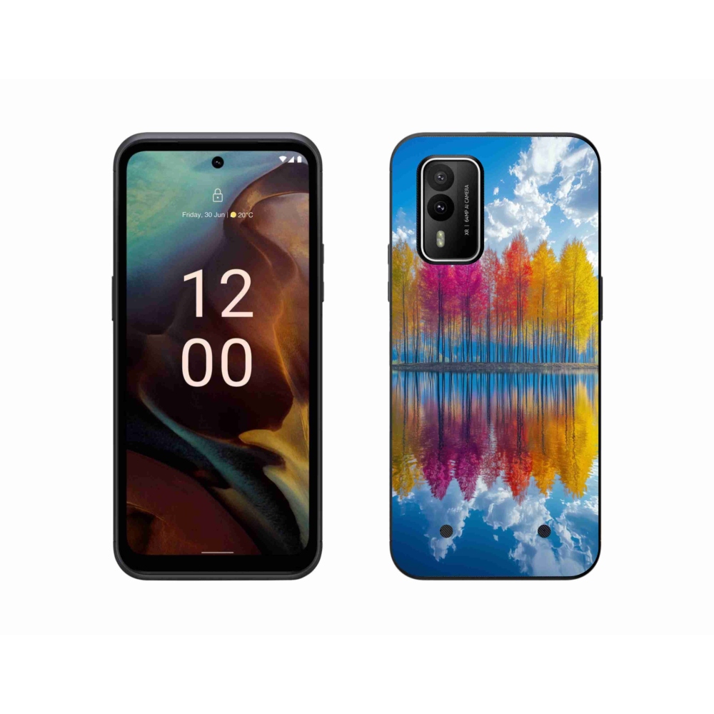 Zselés borítás mmCase a Nokia XR21 készülékhez - színes fák