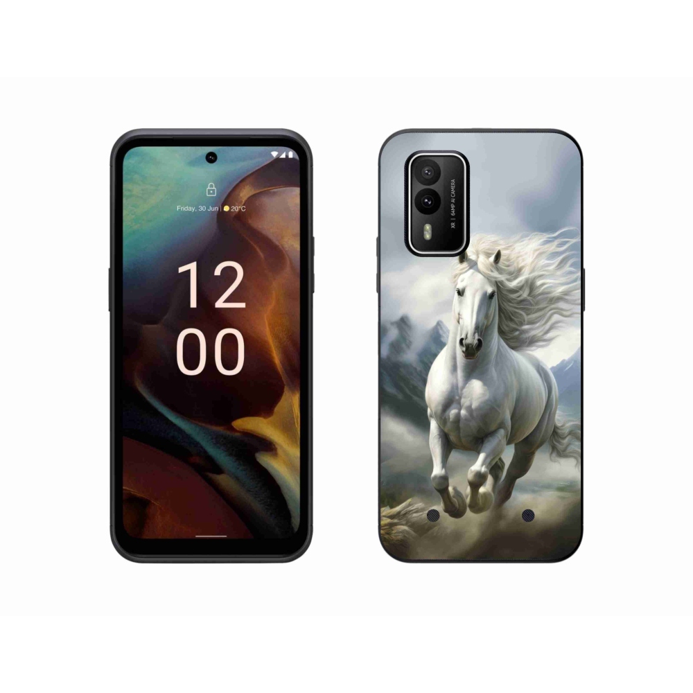 mmCase gél tok a Nokia XR21-hez – futó fehér ló 3