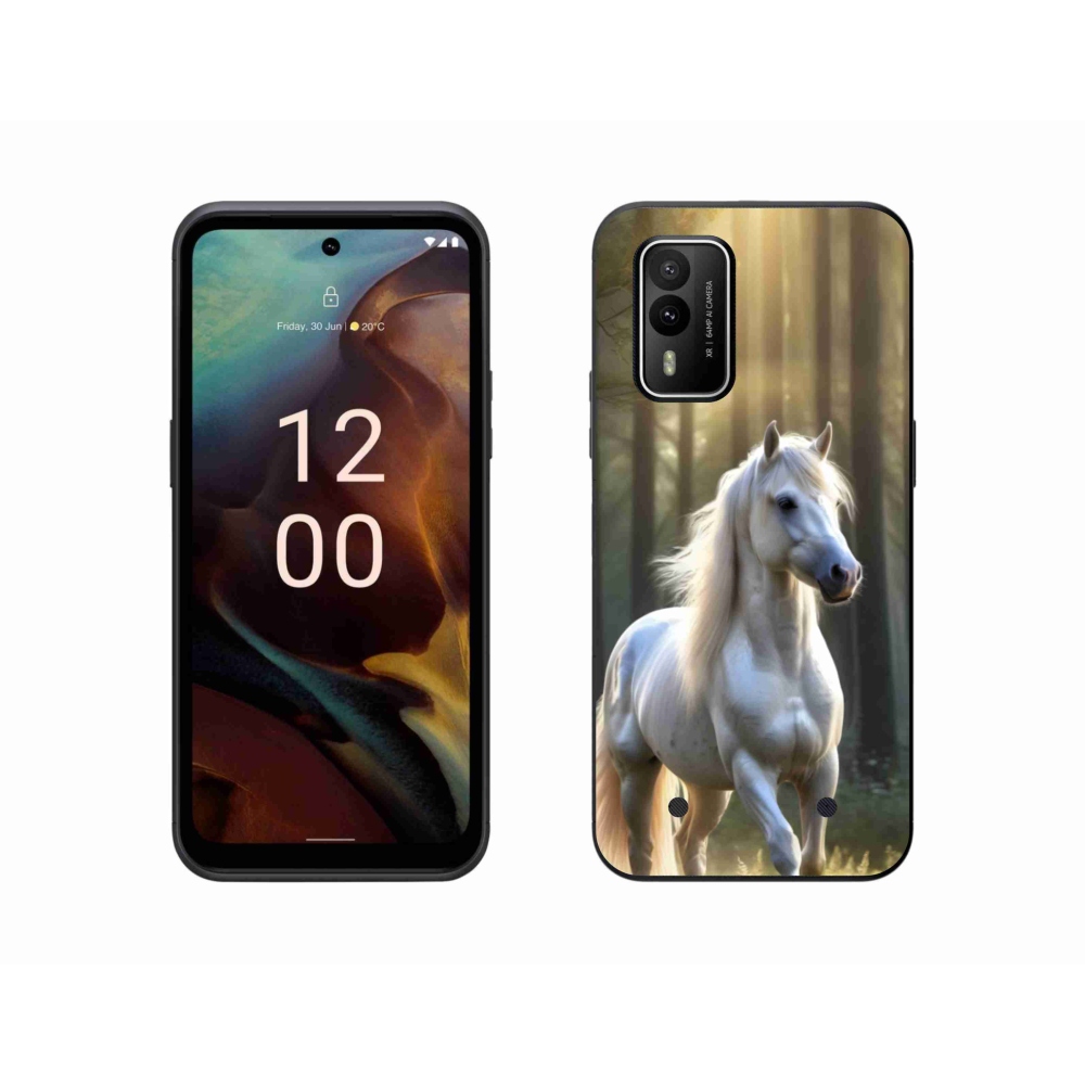 Zselés borítás mmCase a Nokia XR21 készülékhez - fehér ló 3