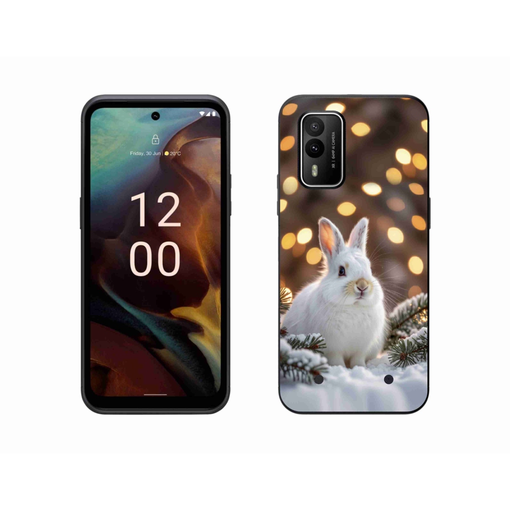 mmCase gél tok a Nokia XR21-hez – fehér nyúl