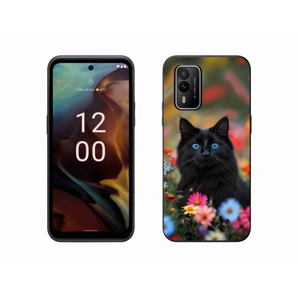 mmCase gél tok a Nokia XR21-hez – fekete cica 4