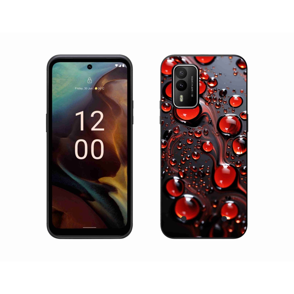 Zselés borítás mmCase a Nokia XR21 készülékhez - piros csepp 2