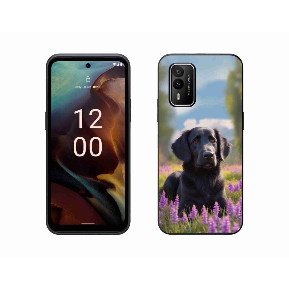 mmCase gélhuzat a Nokia XR21-hez – elegáns fekete retriever