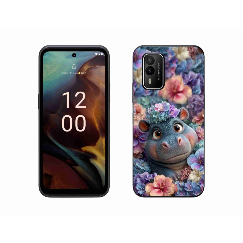 mmCase gél tok a Nokia XR21-hez – virágokkal díszített kiskacsa
