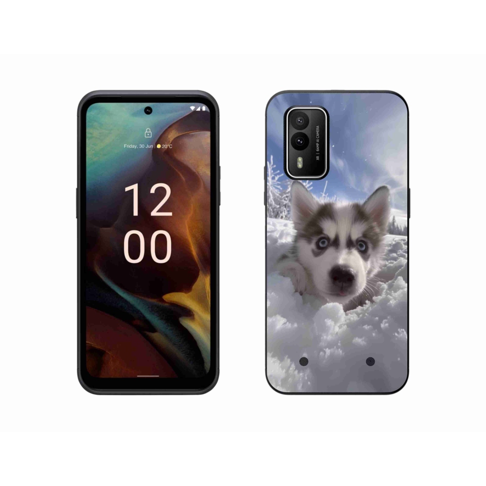 Zselés borítás mmCase a Nokia XR21 készülékhez - husky a hóban