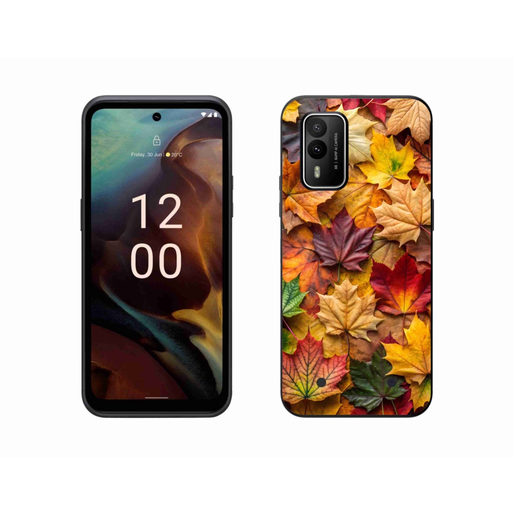 Zselés borítás mmCase a Nokia XR21 készülékhez - juharlevelek 2