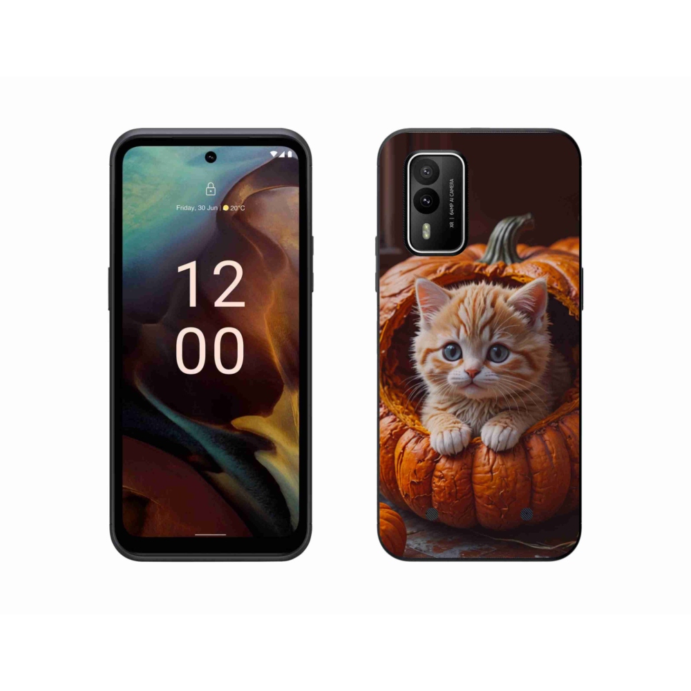 Zselés borítás mmCase a Nokia XR21 készülékhez - cica és tök 2
