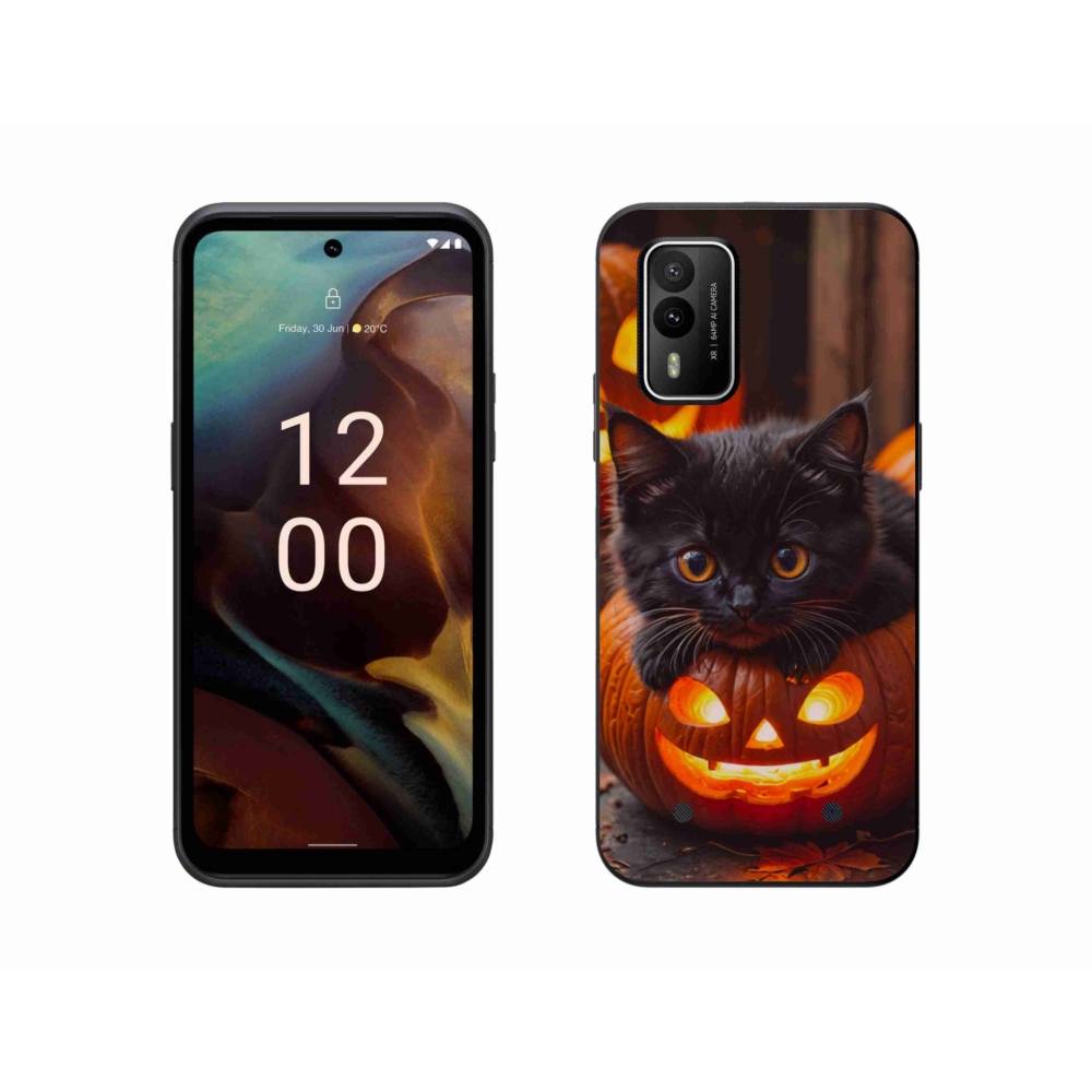 Zselés borítás mmCase a Nokia XR21 készülékhez - cica és tök