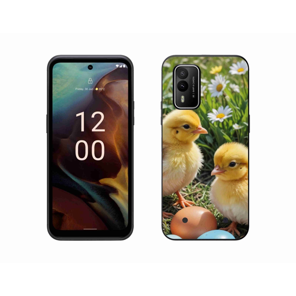 Zselés borítás mmCase a Nokia XR21 készülékhez - csirkék