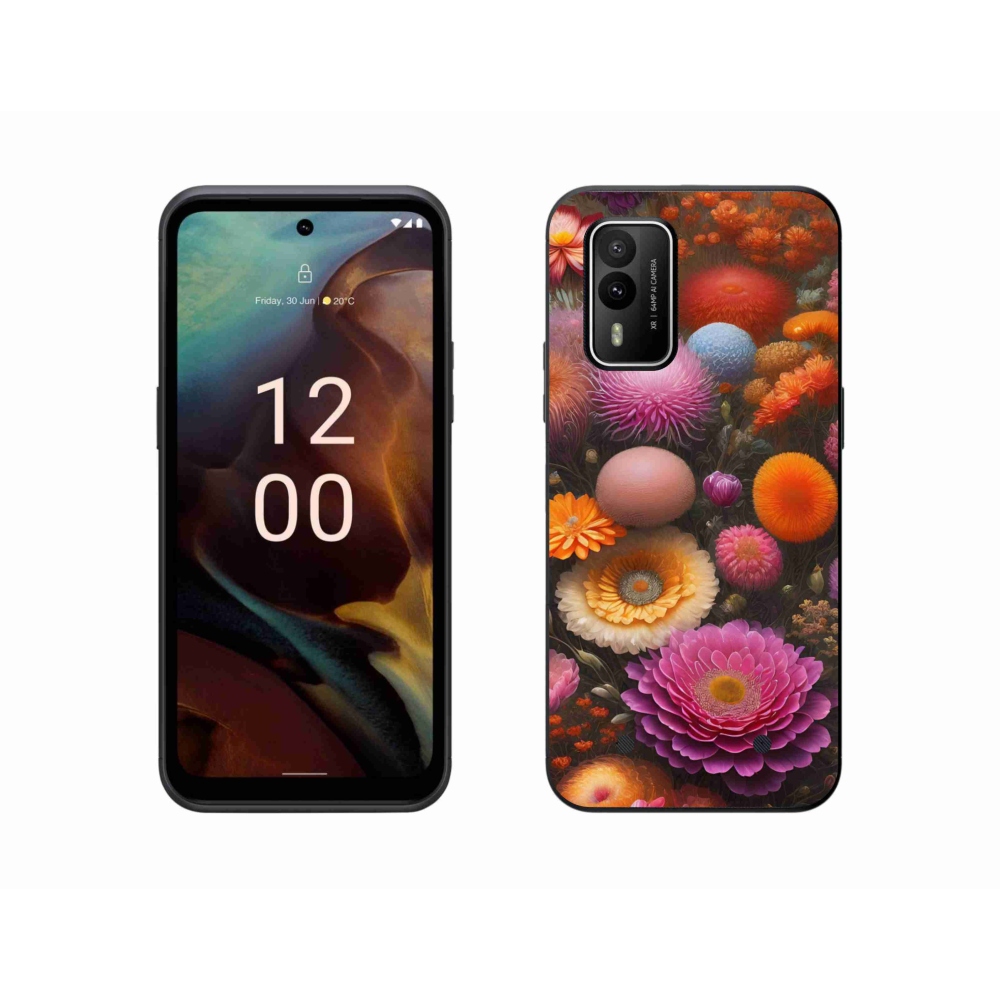 Gél borító mmCase a Nokia XR21 készülékhez - virágos kompozíció