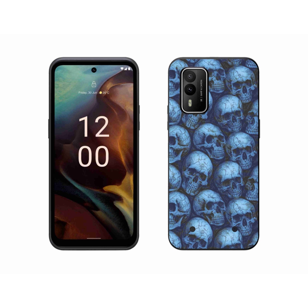 Zselés borító mmCase a Nokia XR21 készülékhez - koponyák