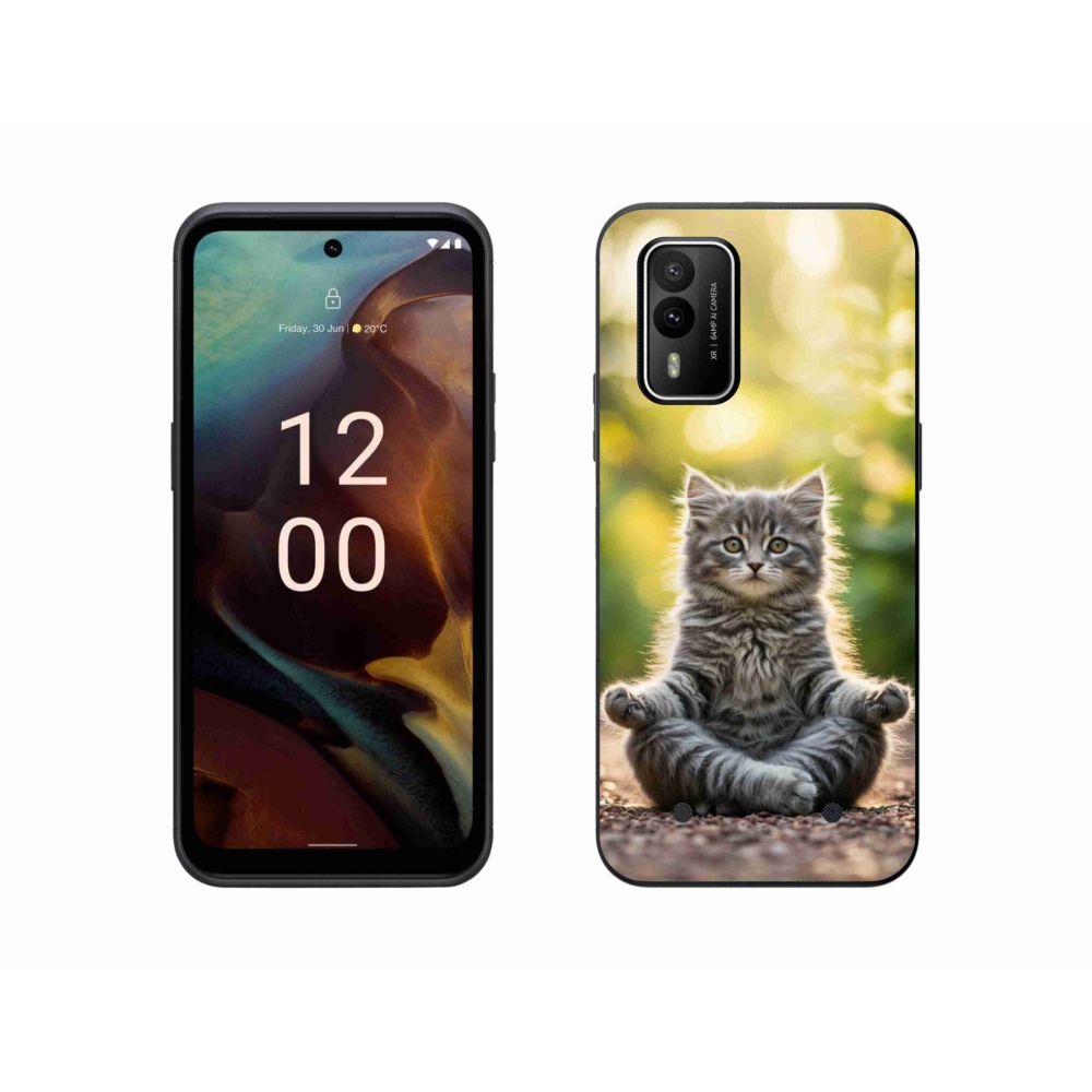 Zselés borítás mmCase a Nokia XR21 készülékhez - meditáló cica