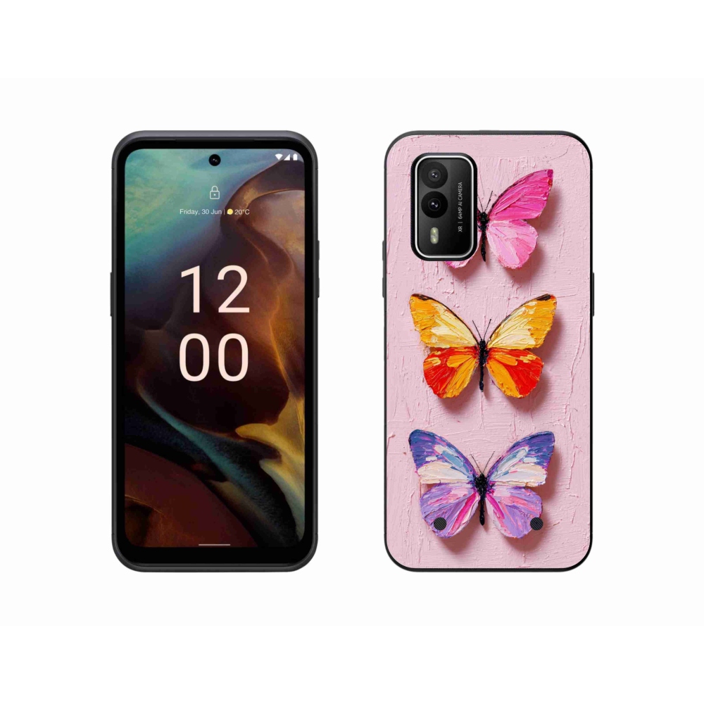 Zselés borítás mmCase a Nokia XR21 készülékhez - pillangó szentháromság