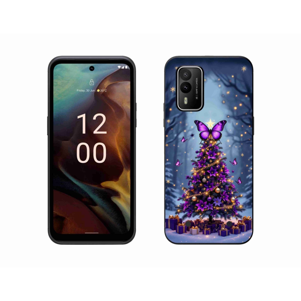 mmCase gél tok a Nokia XR21-hez – pillangós karácsonyfa