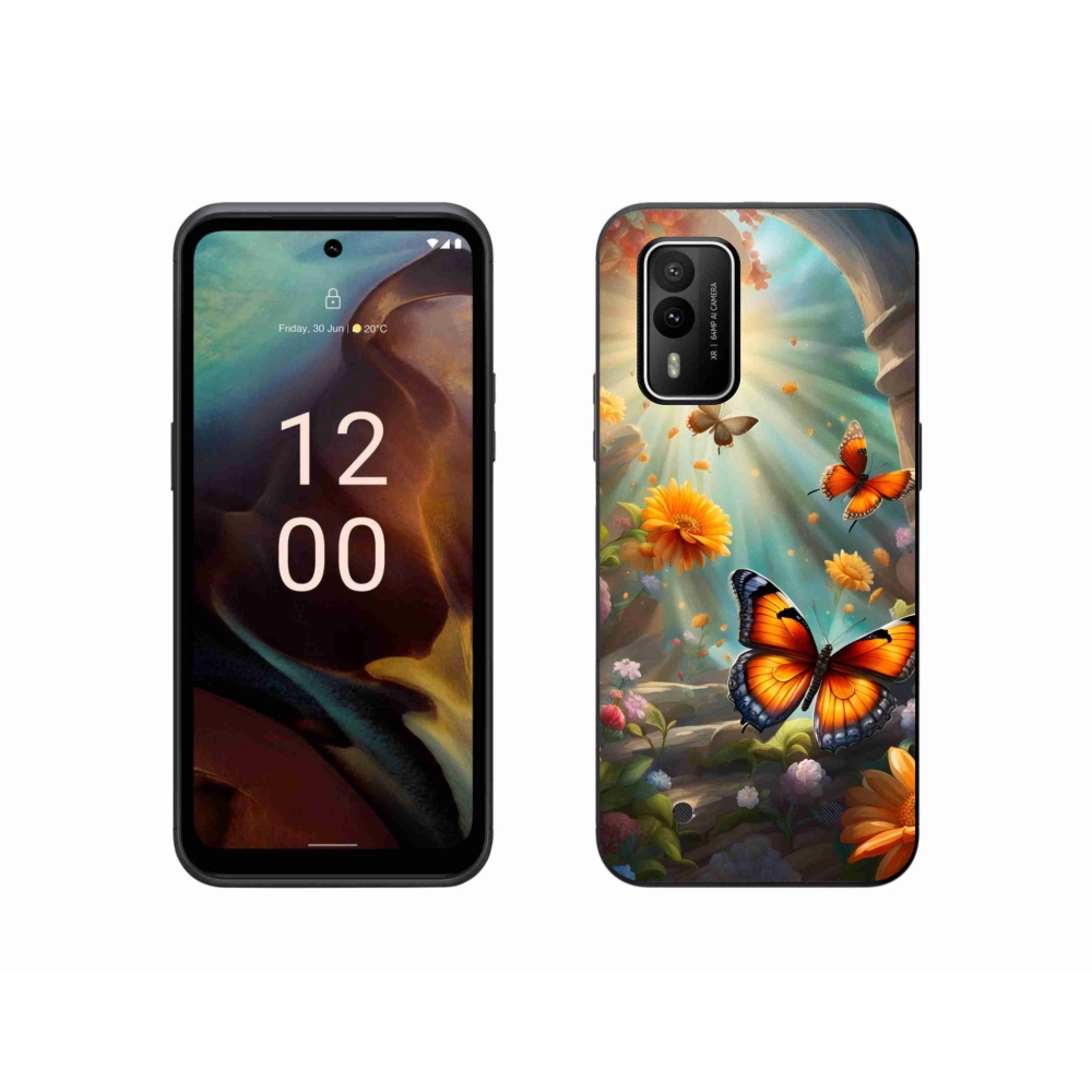 Zselés borítás mmCase a Nokia XR21 készülékhez - pillangókert 2