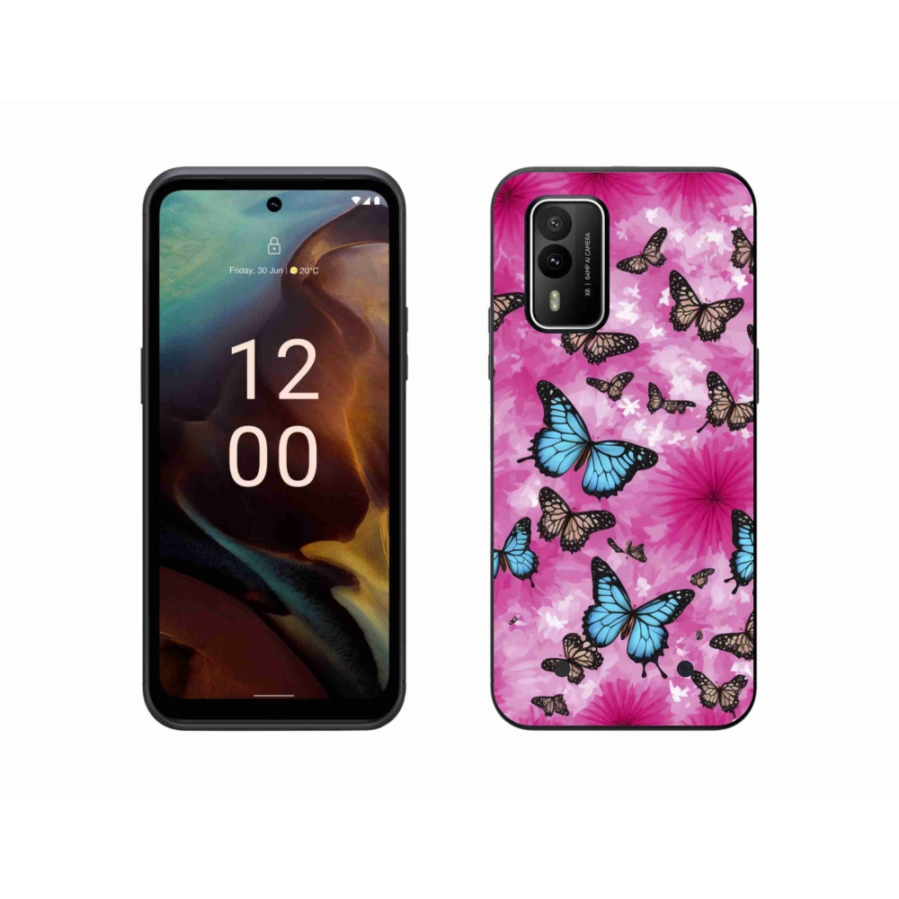 Zselés borítás mmCase a Nokia XR21 készülékhez - pillangókert