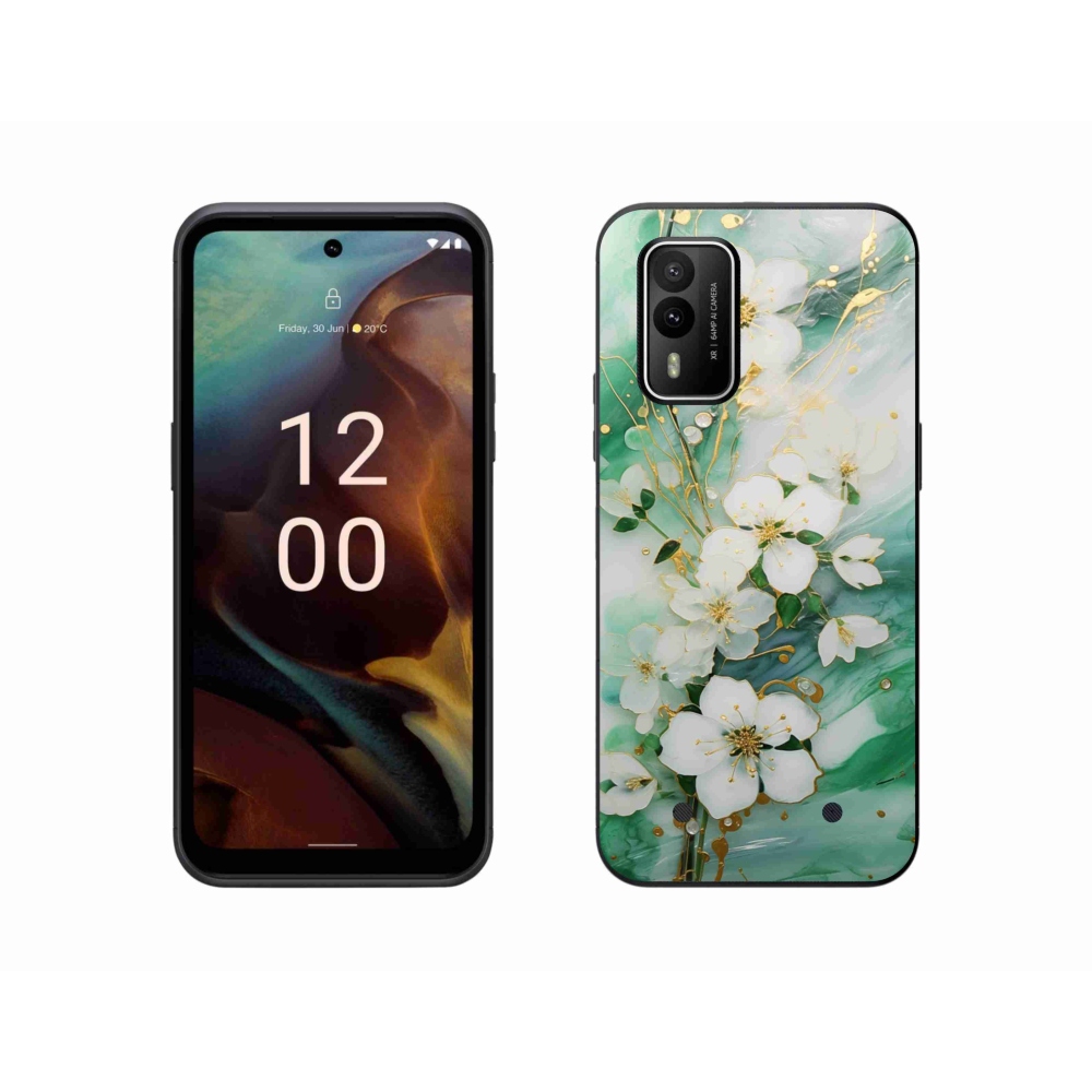 Zselés borítás mmCase a Nokia XR21 készülékhez - finom virágok