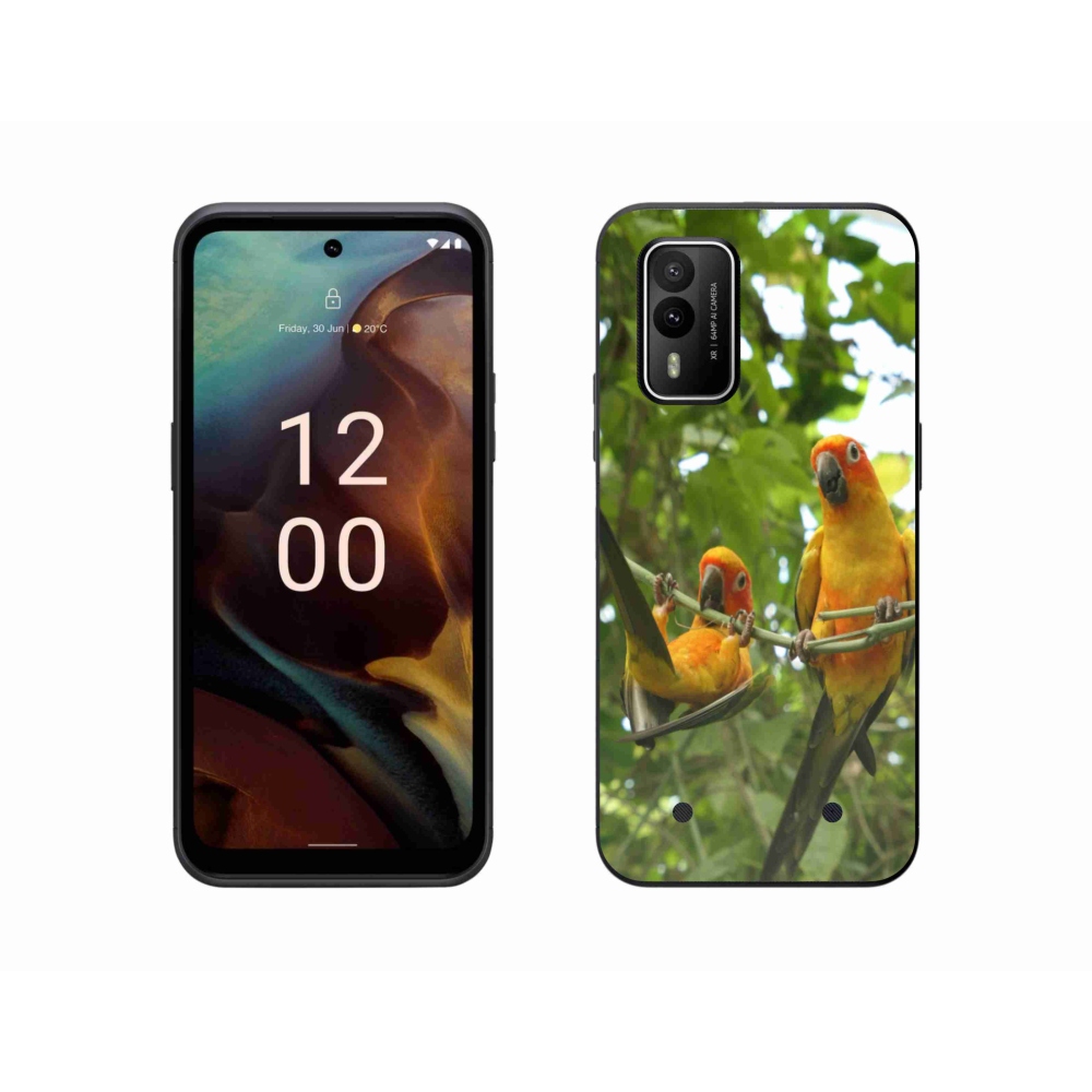 Zselés borítás mmCase a Nokia XR21 készülékhez - papagájok aratingy