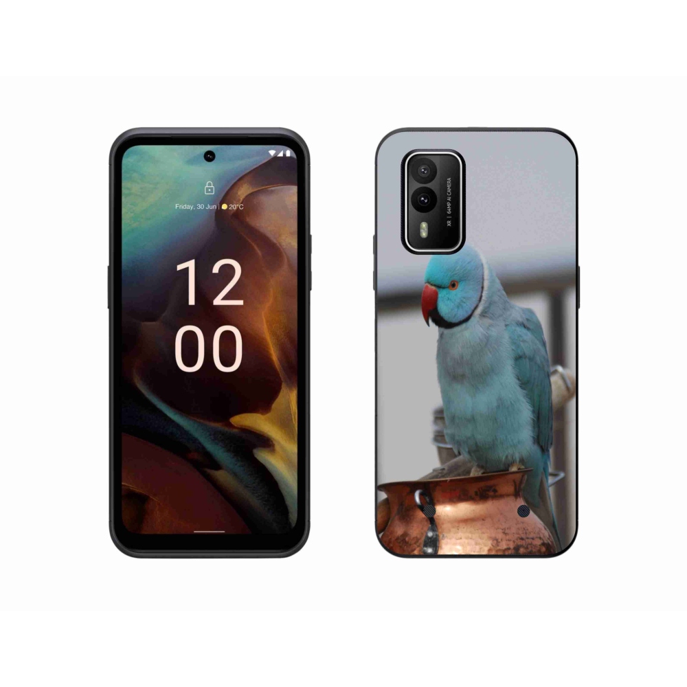 Zselés borítás mmCase a Nokia XR21 készülékhez - papagáj alexander kék