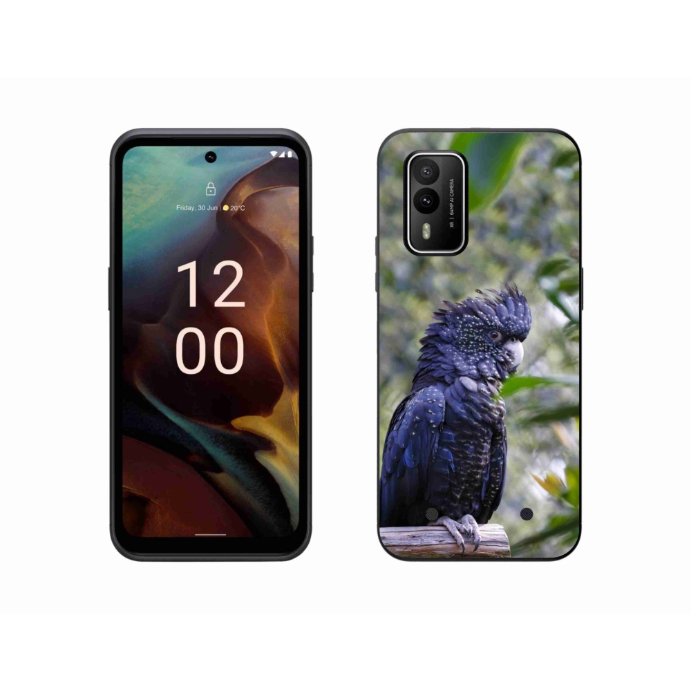 mmCase gél tok a Nokia XR21-hez – fekete kakadu papagáj