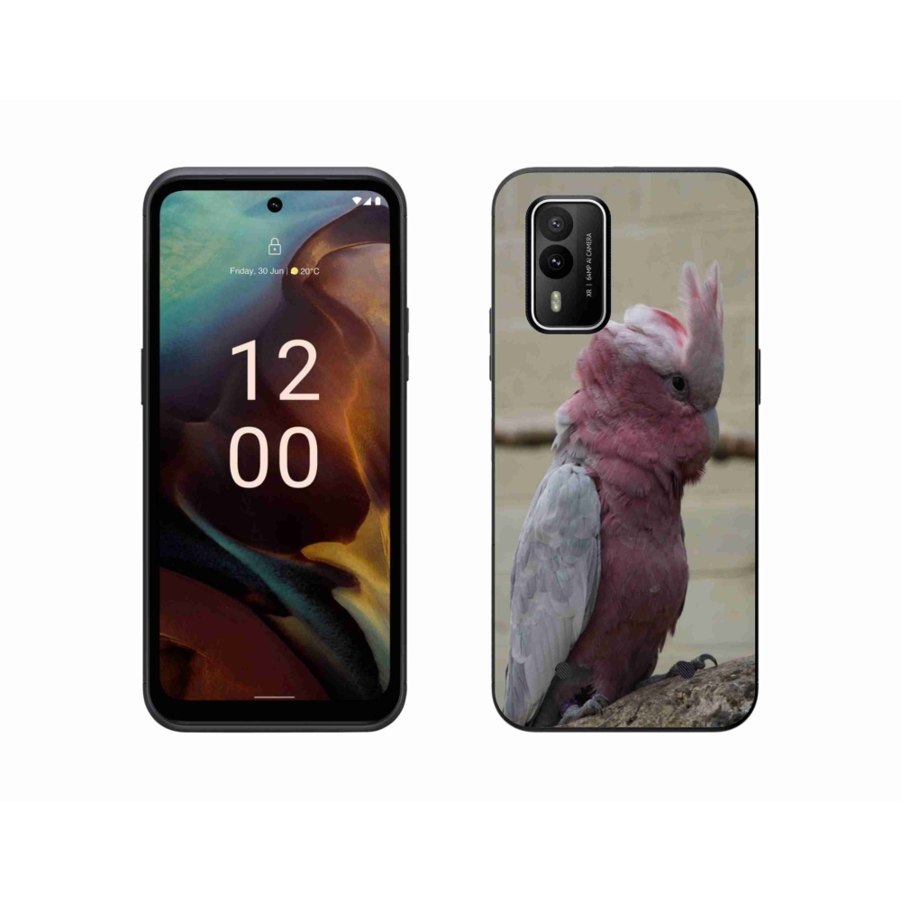 Zselés borítás mmCase a Nokia XR21 készülékhez - papagáj kakadu rózsaszínű