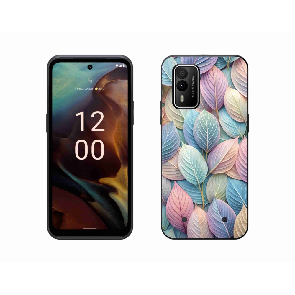 Zselés borító mmCase a Nokia XR21 készülékhez - pasztell levelek