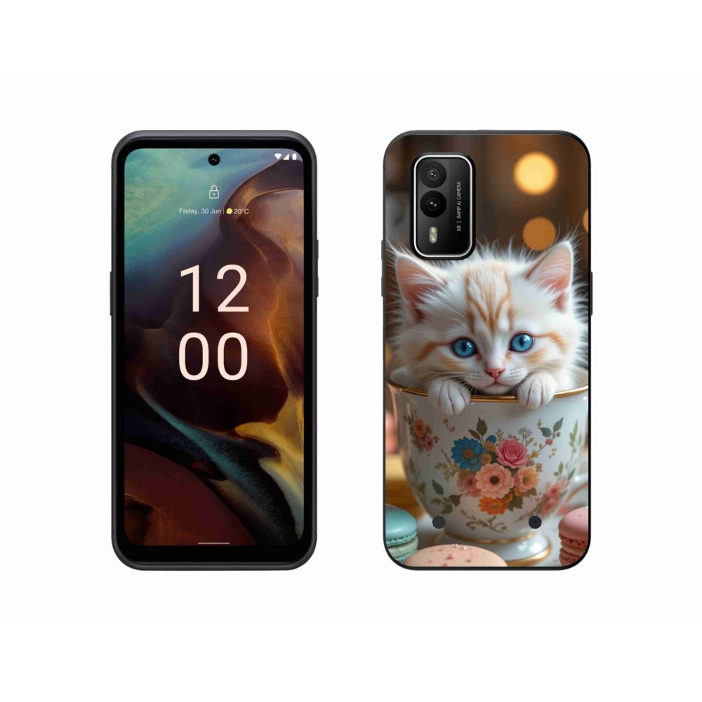 Gél borító mmCase a Nokia XR21 készülékhez - aranyos cica 6