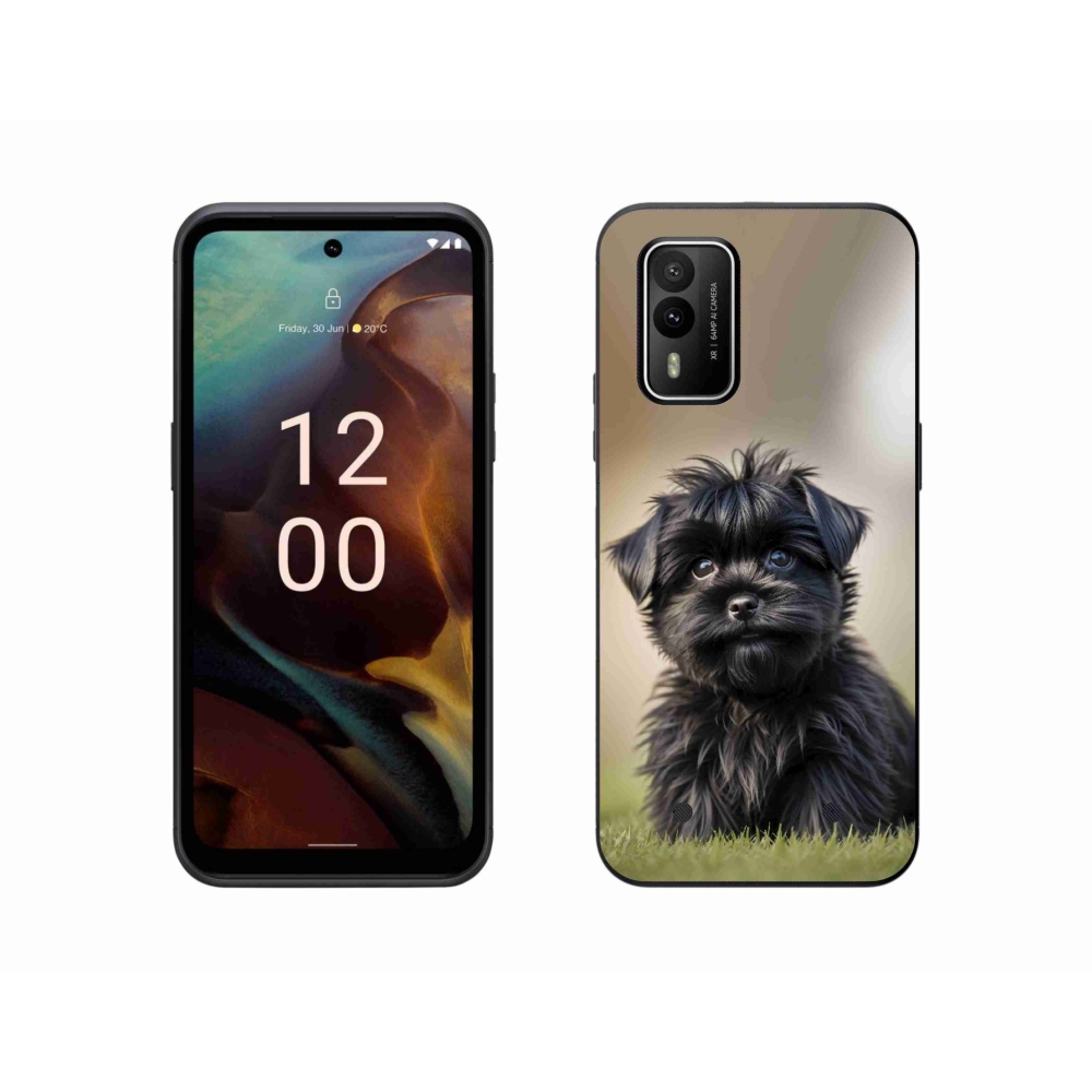 mmCase gél tok a Nokia XR21-hez – aranyos fekete kutyus