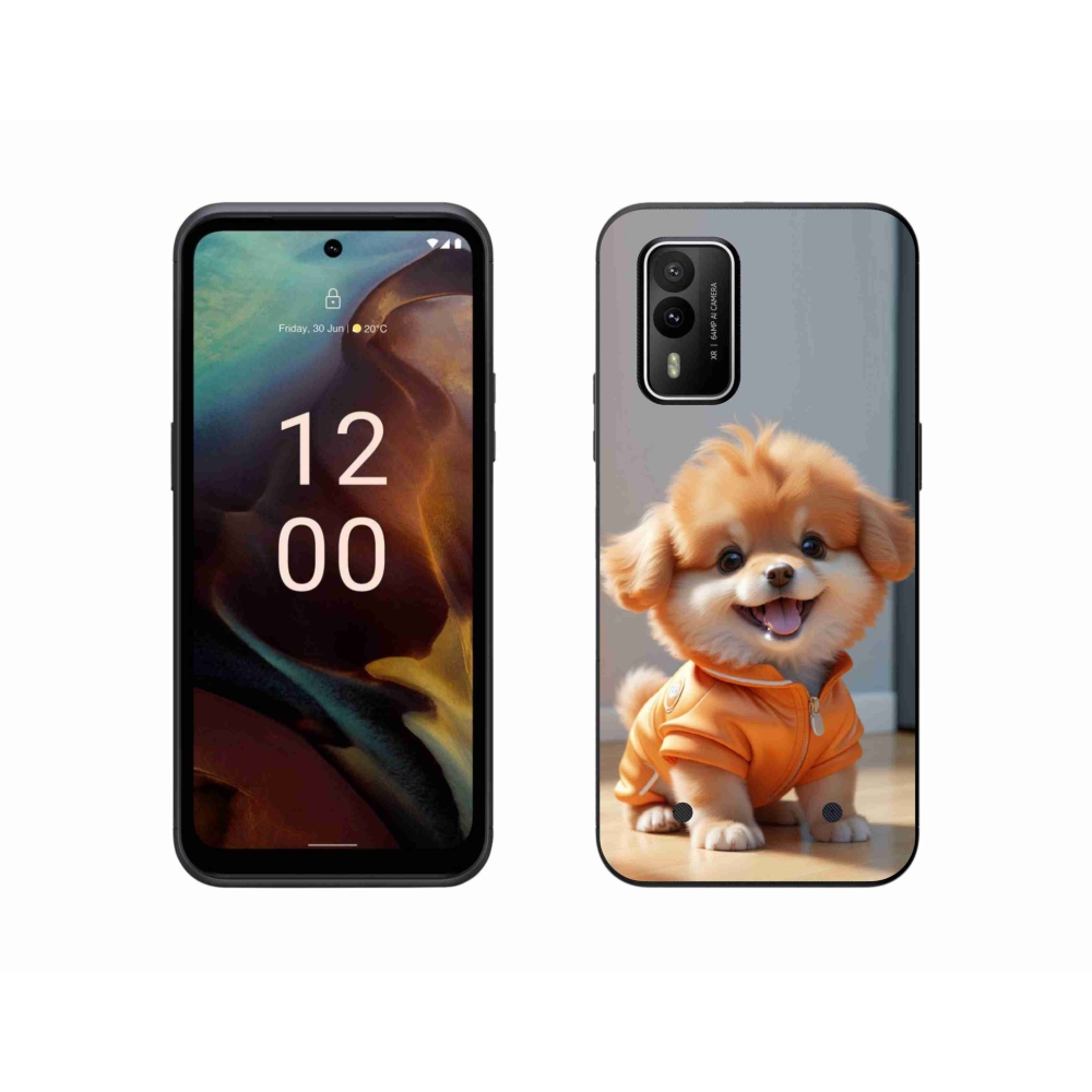mmCase gél tok a Nokia XR21-hez – aranyos pomerániai pulóverben