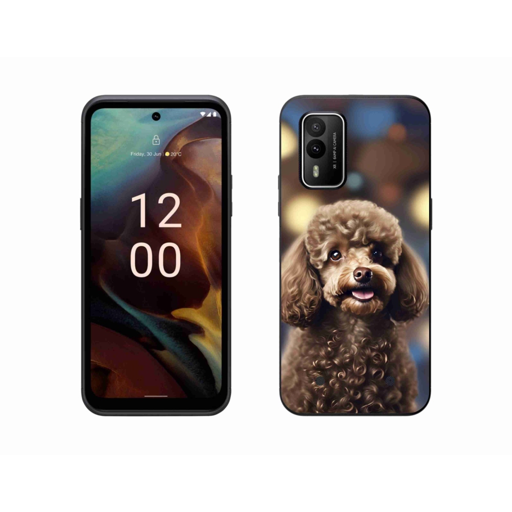mmCase gél tok a Nokia XR21-hez – aranyos pudli