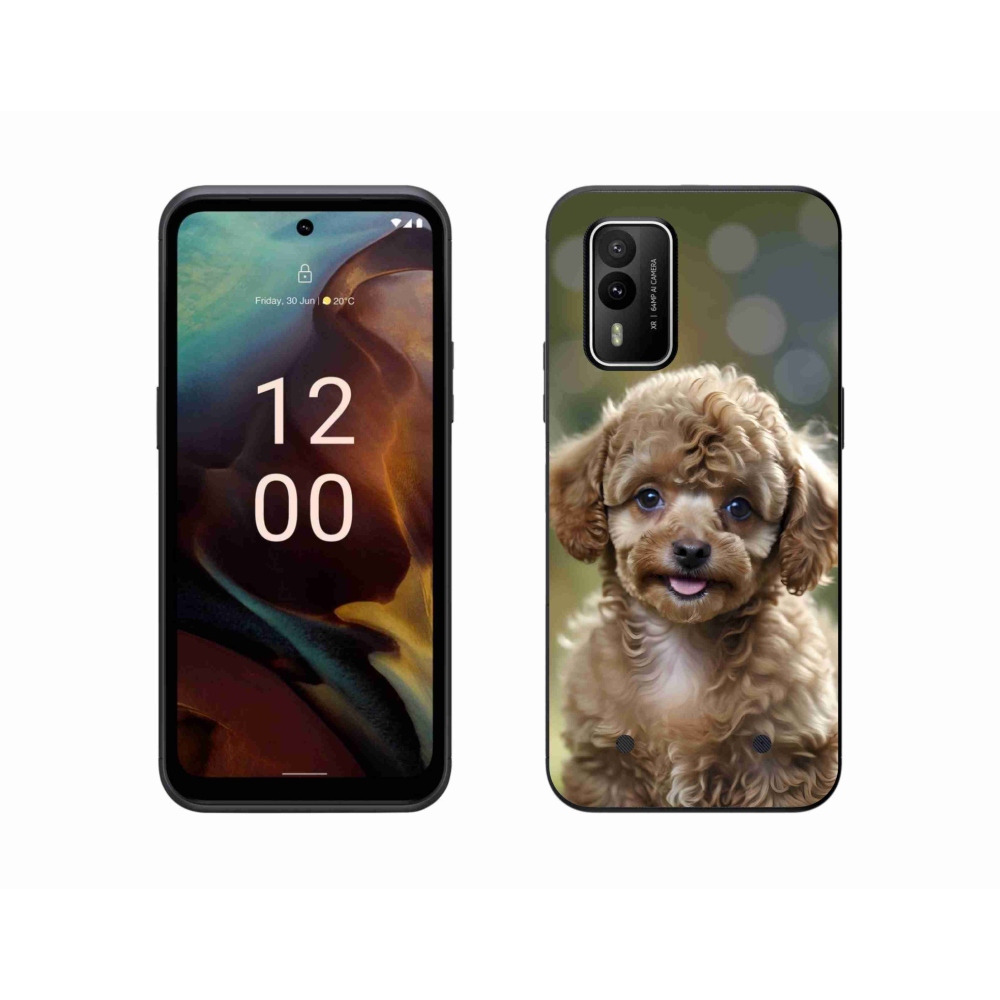 mmCase gél tok a Nokia XR21-hez – aranyos pudli