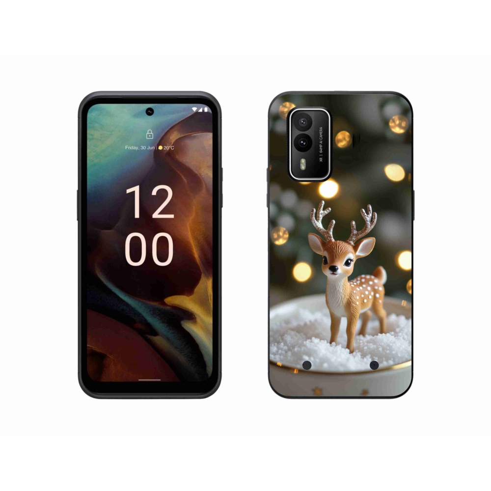 mmCase gél tok a Nokia XR21-hez – aranyos karácsonyi szarvas