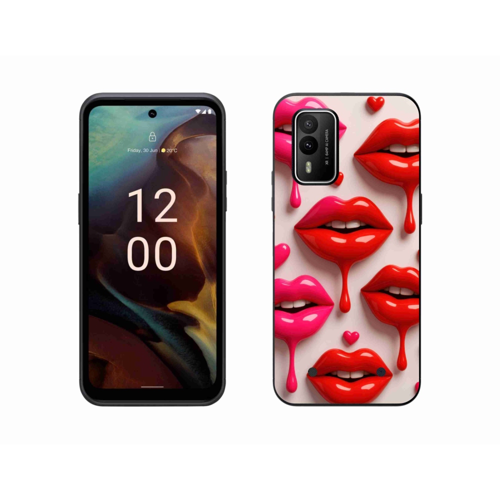 Zselés borítás mmCase a Nokia XR21 készülékhez - ajkak 2