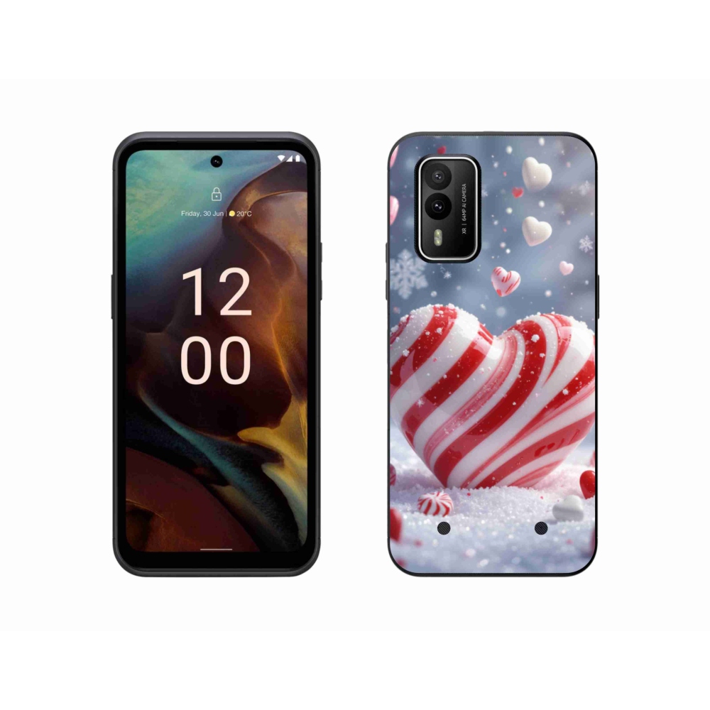 Zselés borítás mmCase a Nokia XR21 készülékhez - édes szívecske