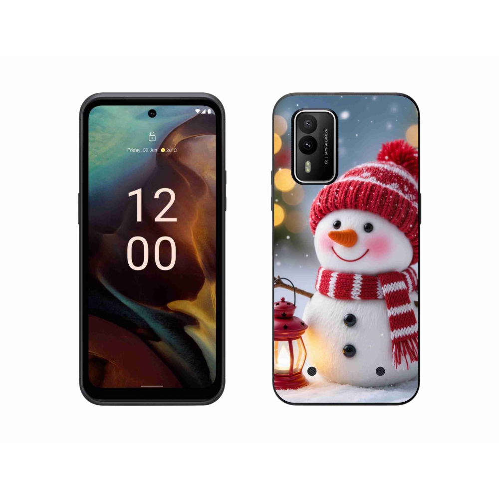 Zselés borítás mmCase a Nokia XR21 készülékhez - hóember 2