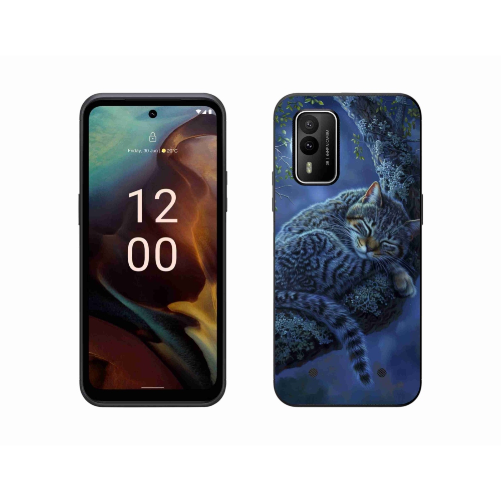 Zselés borítás mmCase a Nokia XR21 készülékhez - alvó macska