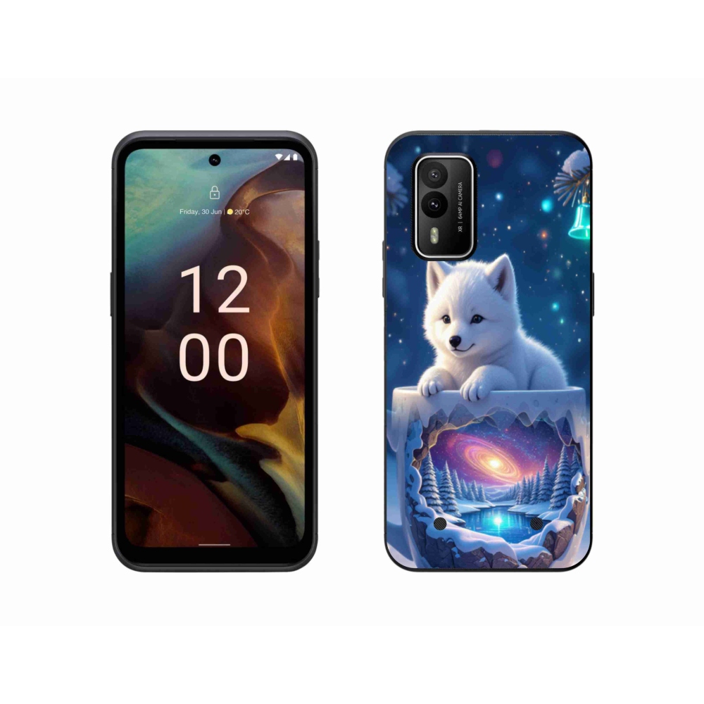 Zselés borítás mmCase a Nokia XR21 készülékhez - Karácsonyi kiskutya