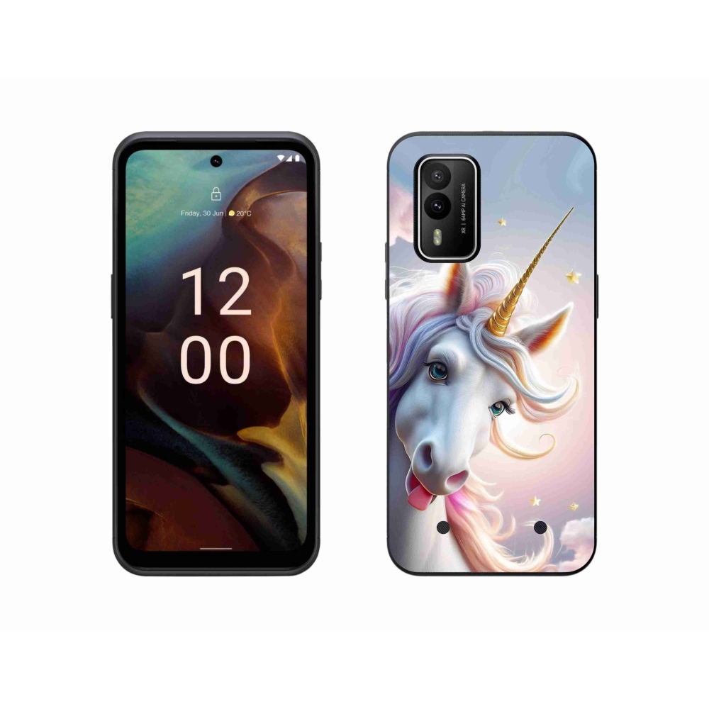 mmCase gél tok a Nokia XR21-hez – vidám egyszarvú