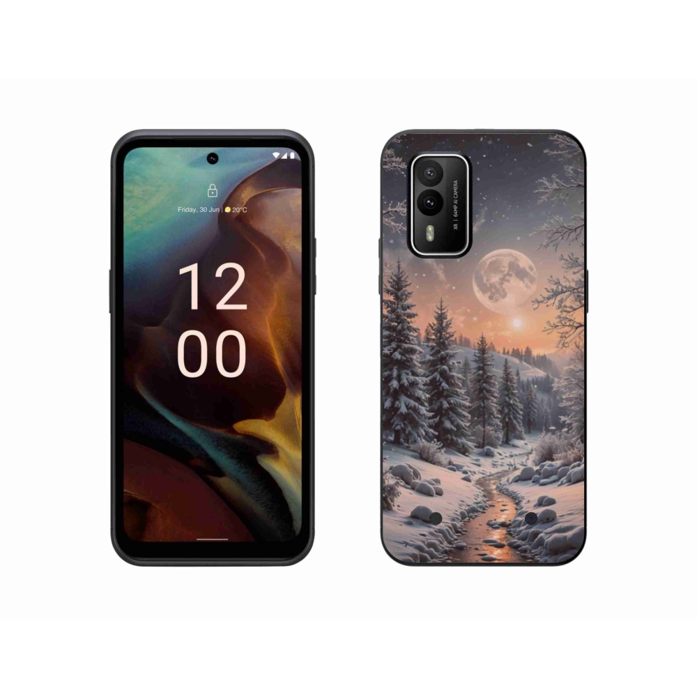 Zselés borítás mmCase a Nokia XR21 készülékhez - téli tájkép 2
