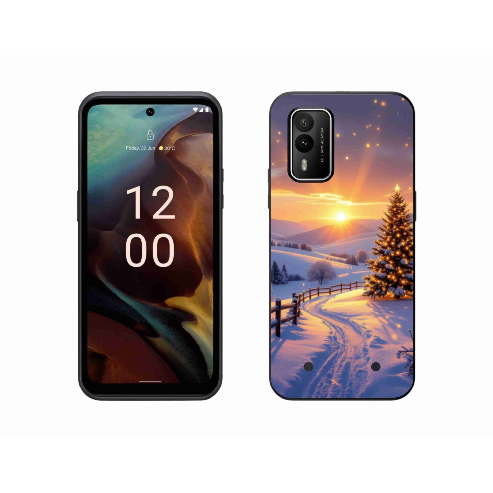 Zselés borítás mmCase a Nokia XR21 készülékhez - téli tájkép