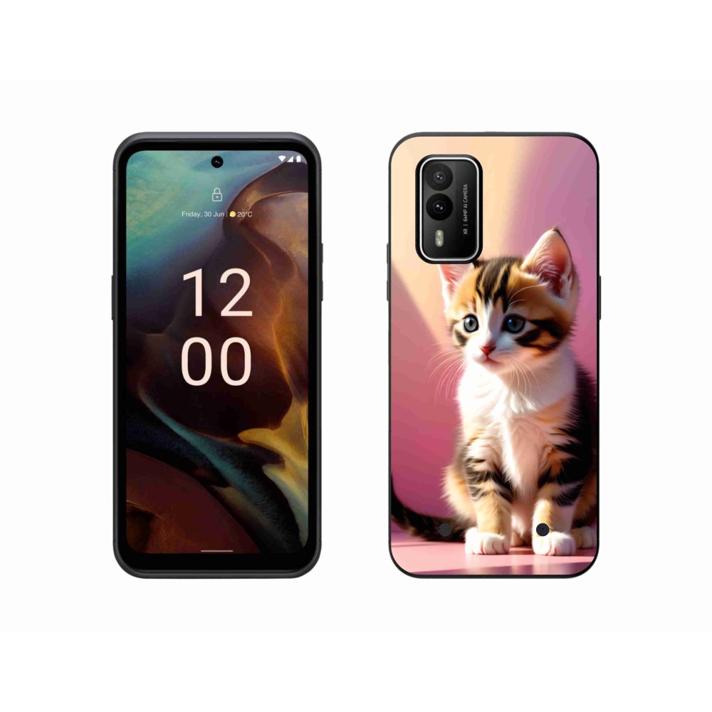 Zselés borítás mmCase a Nokia XR21 készülékhez - kíváncsi cica 2