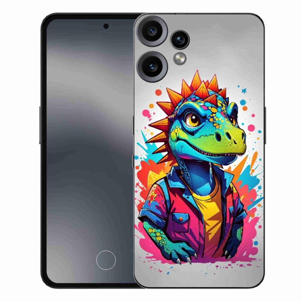 Zselés borítás mmCase a Nothing CMF Phone 2 Pro készülékhez - színes dinoszauruszok