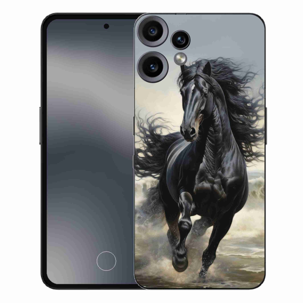 Zselés borítás mmCase a Nothing CMF Phone 2 Pro készülékhez - fekete futó ló