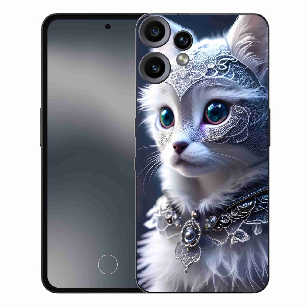 Zselés tok mmCase a Nothing CMF Phone 2 Pro készülékhez - fehér macska