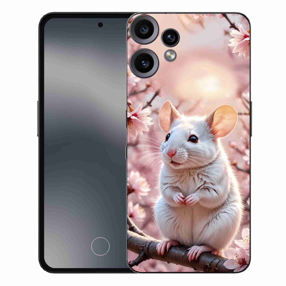 Zselés borítás mmCase a Nothing CMF Phone 2 Pro készülékhez - fehér egér az ágon